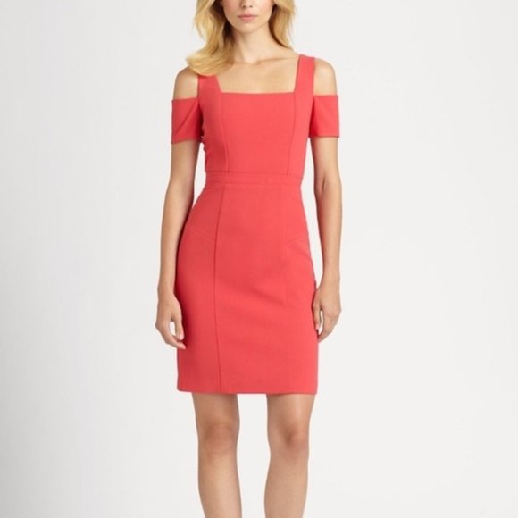 BCBG MAXAZRIA Women's Cutout Sheath Dress ANN Red - Picture 1 of 7